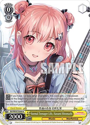 Normal Teenager Life, Nanami Hiromachi (BD/WE42-E009 N) - BanG Dream! Girls Band Party! Countdown Collection Premium Booster