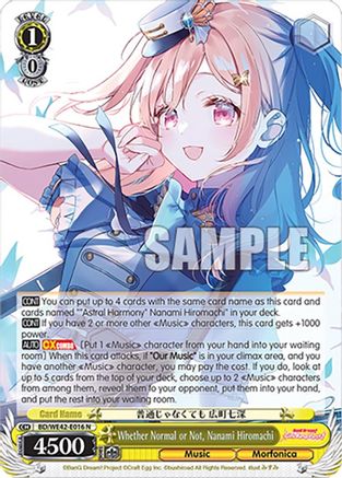 Whether Normal or Not, Nanami Hiromachi (BD/WE42-E016 N) - BanG Dream! Girls Band Party! Countdown Collection Premium Booster