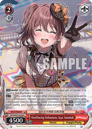 Overflowing Enthusiasm, Saya Yamabuki (BD/WE42-E058 N) - BanG Dream! Girls Band Party! Countdown Collection Premium Booster