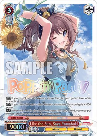 Like the Sun, Saya Yamabuki (BDR) (BD/WE42-E062BDR BDR) - BanG Dream! Girls Band Party! Countdown Collection Premium Booster