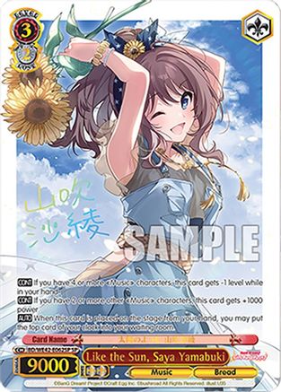 Like the Sun, Saya Yamabuki (SP) (BD/WE42-E062SP SP) - BanG Dream! Girls Band Party! Countdown Collection Premium Booster