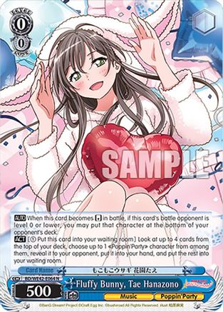 Fluffy Bunny, Tae Hanazono (BD/WE42-E064 N) - BanG Dream! Girls Band Party! Countdown Collection Premium Booster