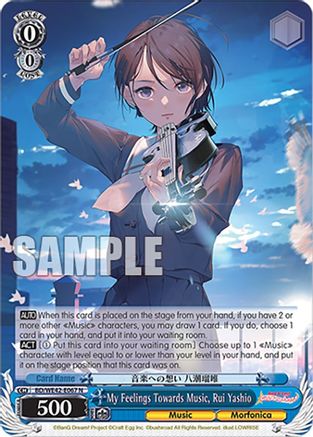 My Feelings Towards Music, Rui Yashio (BD/WE42-E067 N) - BanG Dream! Girls Band Party! Countdown Collection Premium Booster