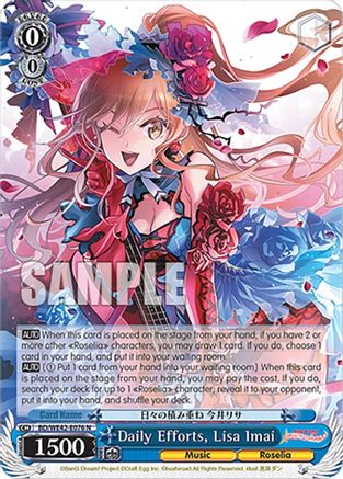 Daily Efforts, Lisa Imai (BD/WE42-E076 N) - BanG Dream! Girls Band Party! Countdown Collection Premium Booster