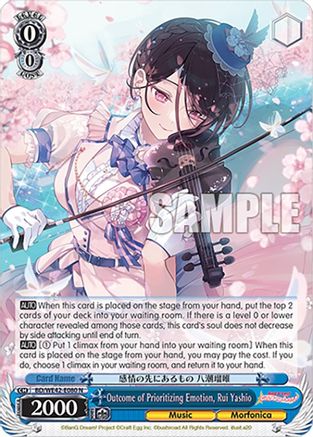 Outcome of Prioritizing Emotion, Rui Yashio (BD/WE42-E080 N) - BanG Dream! Girls Band Party! Countdown Collection Premium Booster