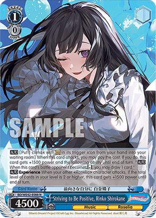 Striving to Be Positive, Rinko Shirokane (BD/WE42-E088 N) - BanG Dream! Girls Band Party! Countdown Collection Premium Booster