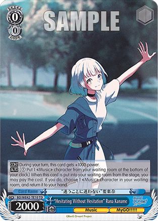 "Hesitating Without Hesitation" Rana Kaname (BD/WE42-TE10 TD) - BanG Dream! Girls Band Party! Countdown Collection Premium Booster