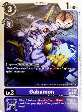 Gabumon (Demo Deck Exclusive) (ST16-03) - Digimon Demo Deck Exclusive Cards