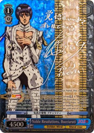 Noble Resolutions, Bucciarati (SP) (Silver Signature) (JJ/S66-E074SP SP) - JoJo's Bizarre Adventure: Golden Wind