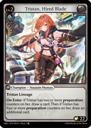 Tristan, Hired Blade (005) - Mercurial Heart Foil