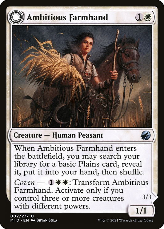 Ambitious Farmhand (MID-002) - Innistrad: Midnight Hunt: (Double Faced Transform)