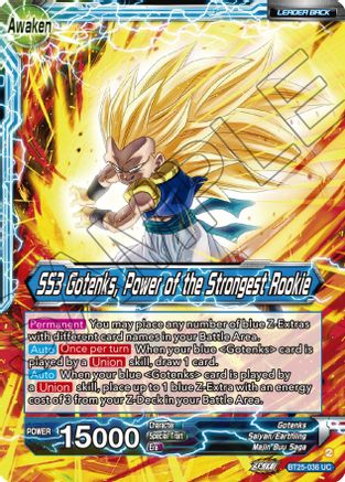 Gotenks // SS3 Gotenks, Power of the Strongest Rookie (BT25-036) - Legend of the Dragon Balls Foil