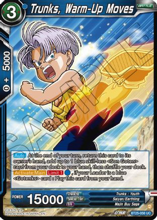Trunks, Warm-Up Moves (BT25-056) - Legend of the Dragon Balls Foil