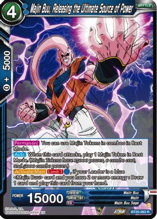 Majin Buu, Releasing the Ultimate Source of Power (BT25-063) - Legend of the Dragon Balls Foil