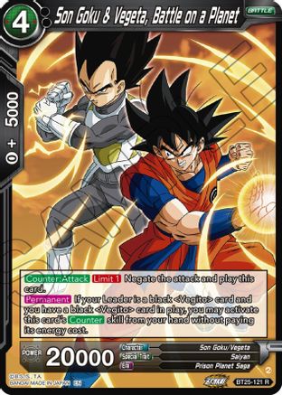 Son Goku & Vegeta, Battle on a Planet (BT25-121) - Legend of the Dragon Balls Foil