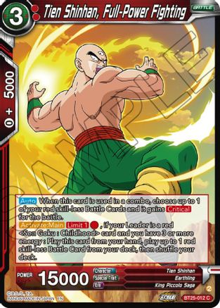 Tien Shinhan, Full-Power Fighting (BT25-012) - Legend of the Dragon Balls Foil