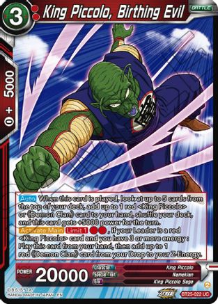 King Piccolo, Birthing Evil (BT25-022) - Legend of the Dragon Balls Foil