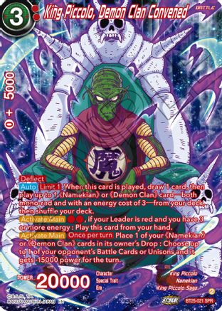 King Piccolo, Demon Clan Convened (SPR) (BT25-021) - Legend of the Dragon Balls Foil