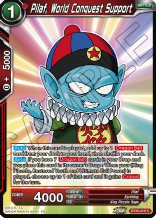 Pilaf, World Conquest Support (BT25-019) - Legend of the Dragon Balls Foil