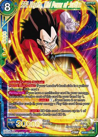 SS4 Vegeta, Wild Power of Justice (BT25-133 ) - Legend of the Dragon Balls Foil