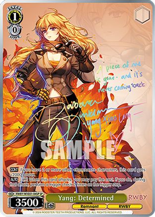 Yang: Determined (SP) (RWBY/WXE01-04SP SP) - RWBY Premium Booster