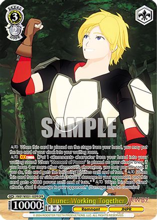 Jaune: Working Together (OFR) (RWBY/WXE01-10OFR OFR) - RWBY Premium Booster