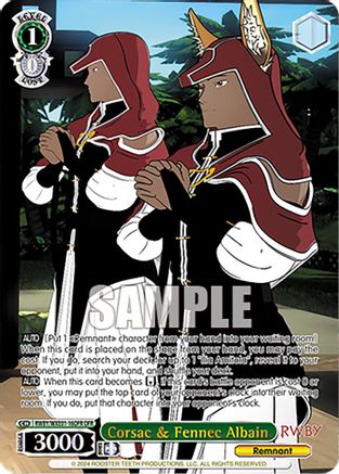 Corsac & Fennec Albain (OFR) (RWBY/WXE01-16OFR OFR) - RWBY Premium Booster