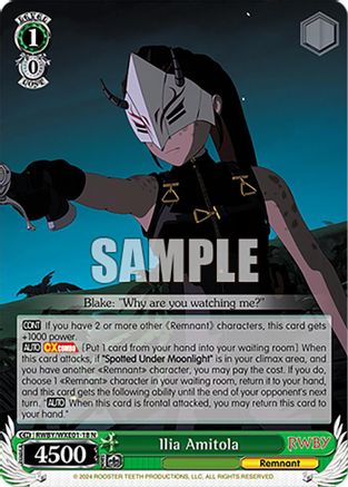 Ilia Amitola (RWBY/WXE01-18 N) - RWBY Premium Booster