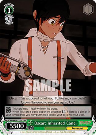 Oscar: Inherited Cane (RWBY/WXE01-19 N) - RWBY Premium Booster