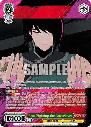 Ren: Fighting the Nuckelavee (OFR) (RWBY/WXE01-20OFR OFR) - RWBY Premium Booster