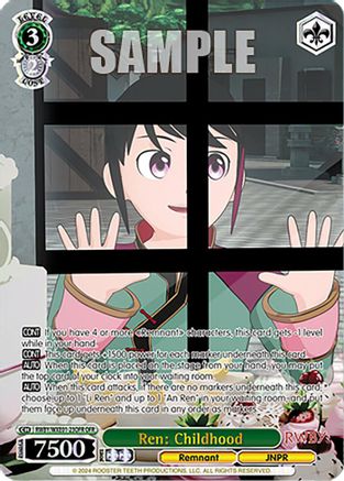 Ren: Childhood (OFR) (RWBY/WXE01-23OFR OFR) - RWBY Premium Booster