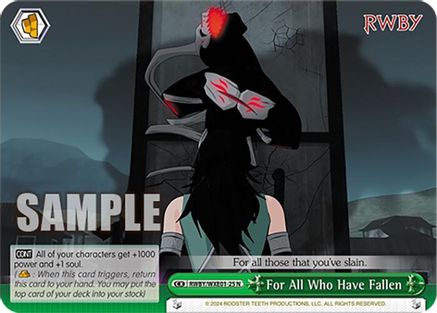 For All Who Have Fallen (RWBY/WXE01-25 N) - RWBY Premium Booster
