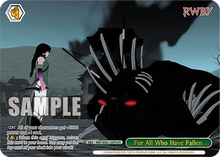 For All Who Have Fallen (OFR) (RWBY/WXE01-25OFR OFR) - RWBY Premium Booster