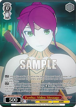 Pyrrha: Video Message (OFR) (RWBY/WXE01-27OFR OFR) - RWBY Premium Booster