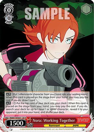 Nora: Working Together (RWBY/WXE01-28 N) - RWBY Premium Booster