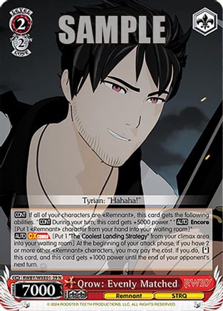 Qrow: Evenly Matched (RWBY/WXE01-39 N) - RWBY Premium Booster