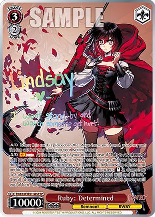 Ruby: Determined (SP) (RWBY/WXE01-44SP SP) - RWBY Premium Booster