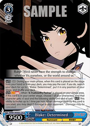 Blake: Determined (RWBY/WXE01-54 N) - RWBY Premium Booster