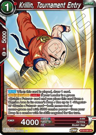 Krillin, Tournament Entry (BT25-030) - Legend of the Dragon Balls
