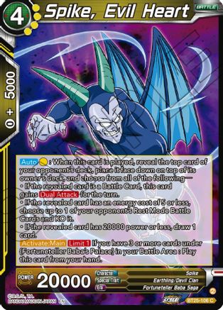 Spike, Evil Heart (BT25-106) - Legend of the Dragon Balls Foil