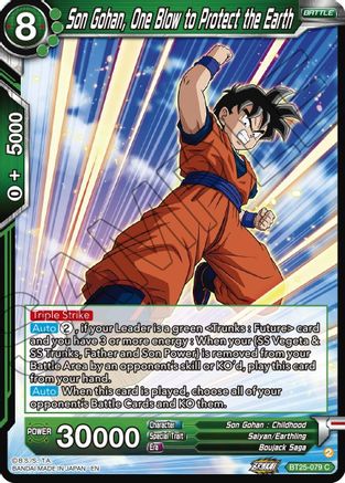 Son Gohan, One Blow to Protect the Earth (BT25-079) - Legend of the Dragon Balls