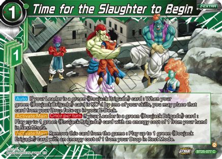 Time for the Slaughter to Begin (BT25-077) - Legend of the Dragon Balls Foil