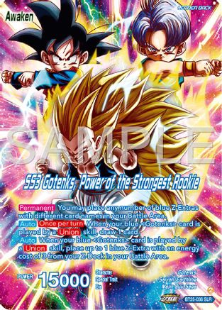 Gotenks // SS3 Gotenks, Power of the Strongest Rookie (SLR) (BT25-036) - Legend of the Dragon Balls Foil