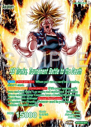 Trunks // SS Trunks, Tournament Battle to the Death (SLR) (BT25-070) - Legend of the Dragon Balls Foil