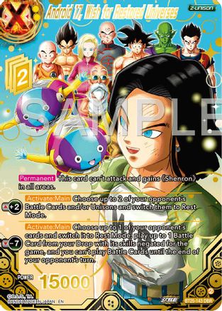 Android 17, Wish for Restored Universes (DBR) (BT25-143) - Legend of the Dragon Balls Foil