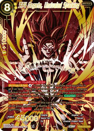 SS4 Gogeta, Unrivaled Sparking (GDR) (BT25-147) - Legend of the Dragon Balls Foil