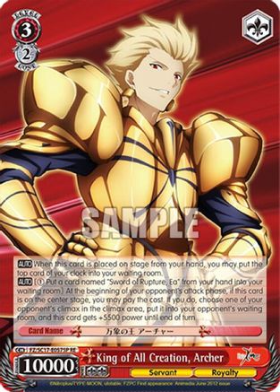 King of All Creation, Archer (SP) (FZ/SC17-E057SP RE) - Fate/Zero Chronicle Set