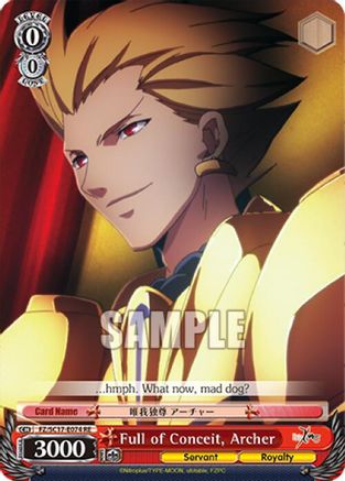 Full of Conceit, Archer (FZ/SC17-E074 RE) - Fate/Zero Chronicle Set