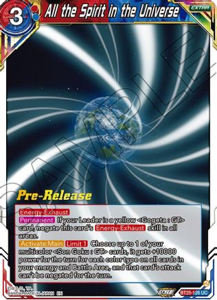 All the Spirit in the Universe (BT25-126) - Legend of the Dragon Balls PreRelease Cards