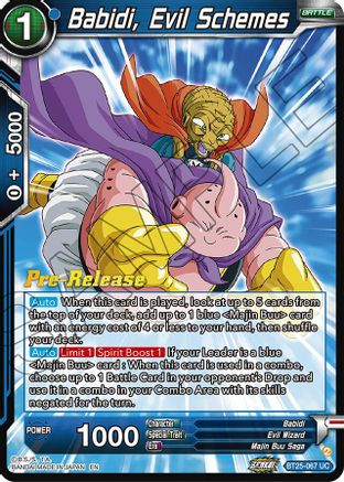 Babidi, Evil Schemes (BT25-067) - Legend of the Dragon Balls PreRelease Cards